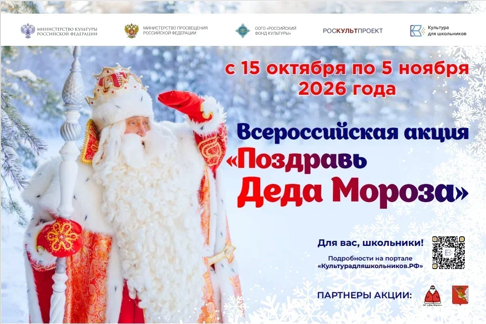 Школьников России приглашают на акцию «Поздравь Деда Мороза»